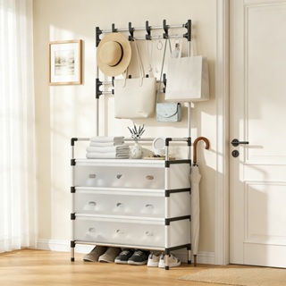 Sapateira Vertical Multiuso 4 Camadas com Cabideiro para 9 Pares de Sapatos em Oferta na Shopee