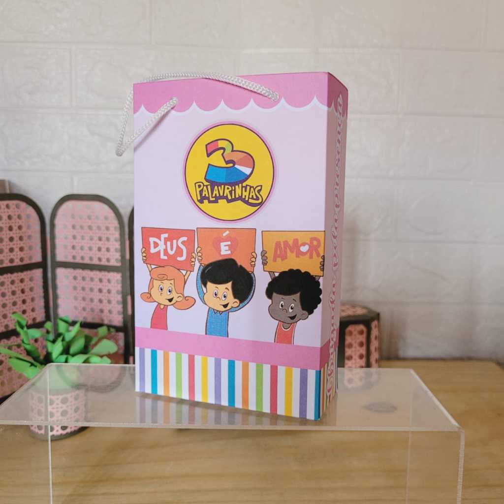 Sacolinha Surpresa Personalizada Rosa 3 Palavrinhas Menina Lembrancinha de Aniversário Sacola Pegue e monte Envio Rápido em Oferta na Shopee