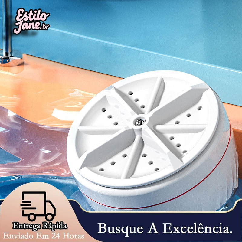 Mini Máquina de Lavar Roupas Panos Toalhas no Balde Portátil Ultrassônica Lavanderia USB Lava Louças Branco com USB em Oferta na Shopee
