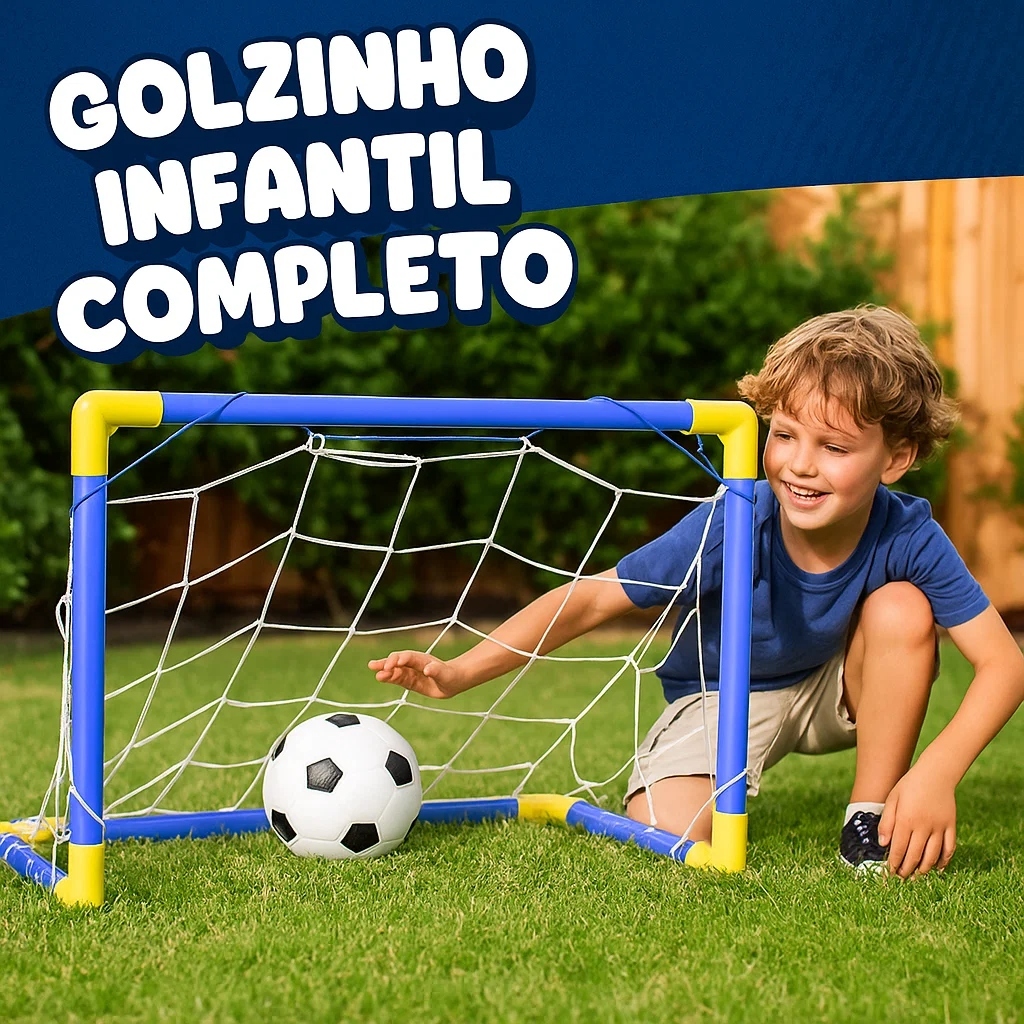 Kit Copa 2026 Golzinho Infantil Completo Chute a Gol Trave Presente Natal Interativo Esporte Futebol
