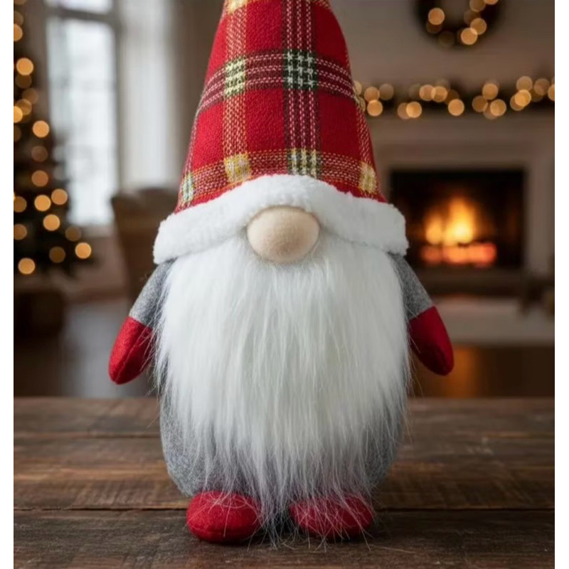 PAPAI NOEL ENFEITE LUXO | TAM.: 35CM | GNOMO | PAPAI NOEL | DECORAÇÃO NATALINA | FELIZ NATAL | ANO NOVO | GORRO
