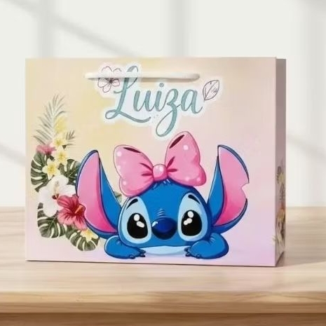 Kit Sacolinha Stitch Personalizada para Festa Infantil | Lembrancinha Aniversário(fazemos qualquer tema) pegue e monte