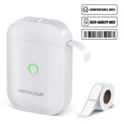 D11s Impressora De Etiqueta Térmica Portátil Sem Fio Bluetooth + 1 Rolo Etiqueta MECOLOUR