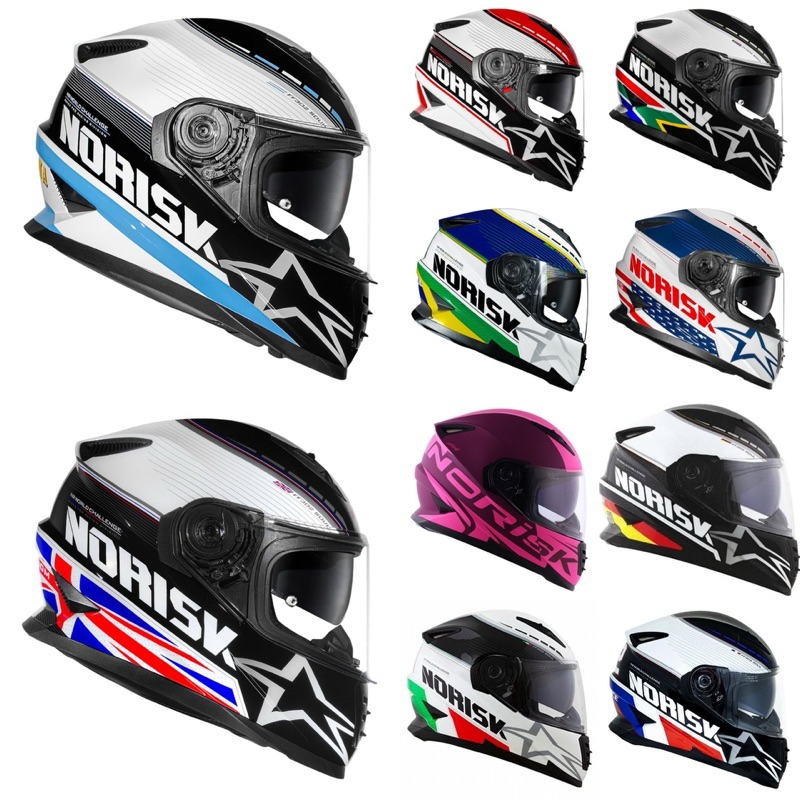 CAPACETE NORISK FF302 SOUL 2 GRAND PRIX PAISES MASCULINO E FEMININO