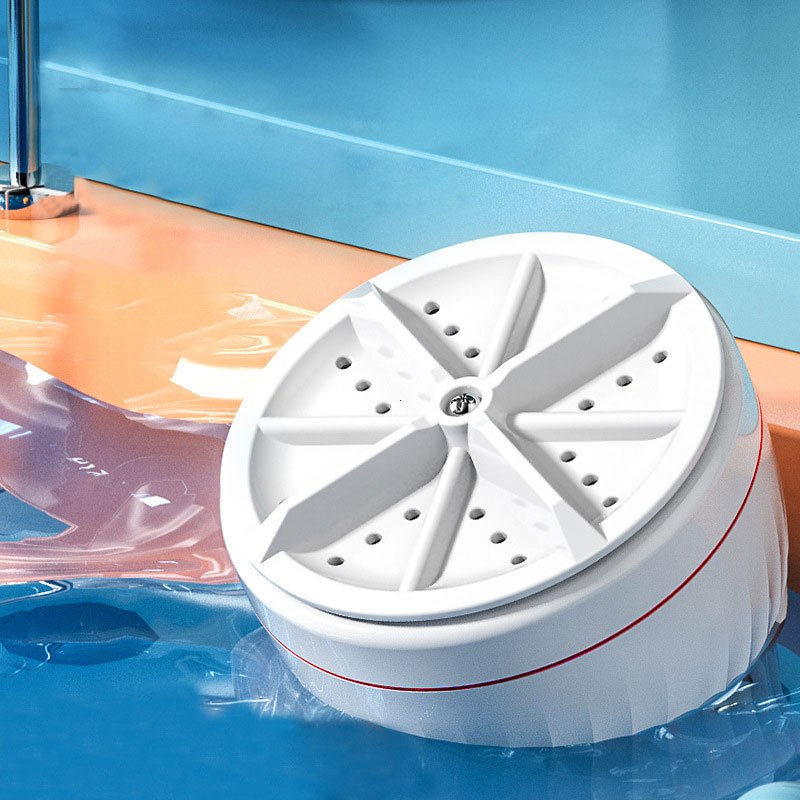 Imagem Mini Máquina de Lavar Roupas Panos Toalhas no Balde Portátil Ultrassônica Lavanderia USB