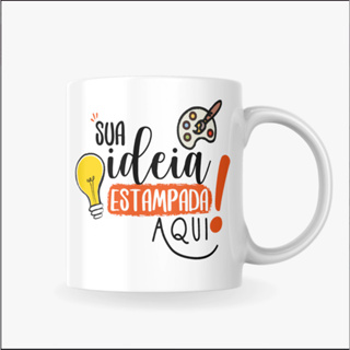 Caneca de Porcelana Com Sua Foto ou Arte Personalizada 325ML em Oferta na Shopee