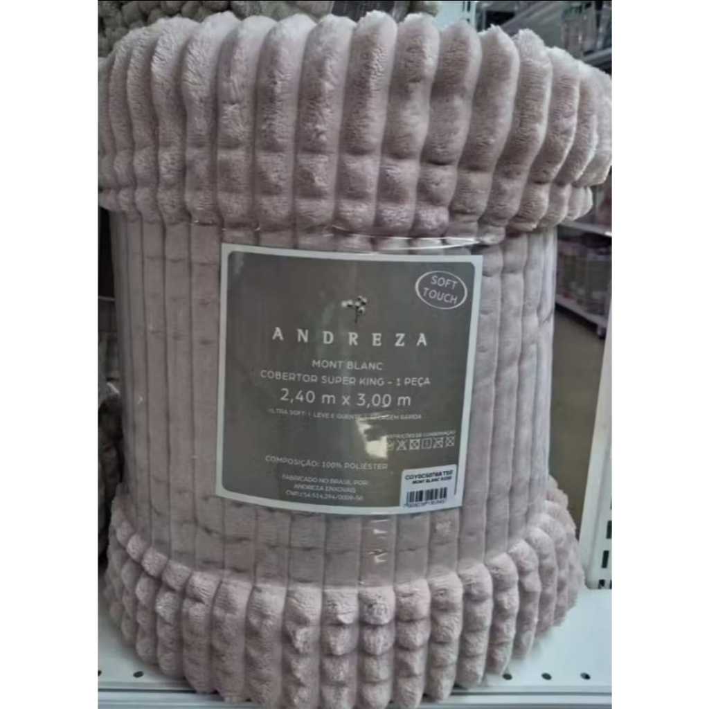 Manta Coberta Soft Super King Mont Blanc 3,00x2,40