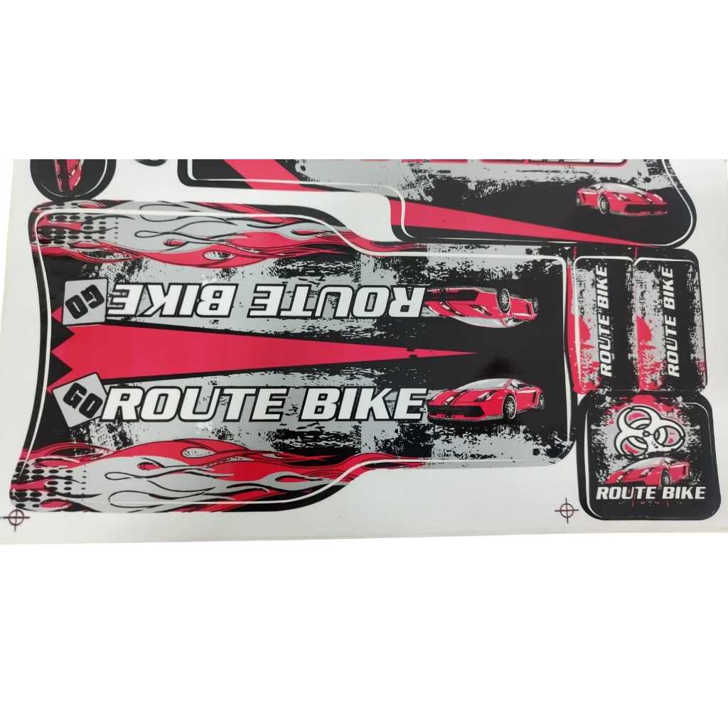 Cartela de Adesivos Bicicleta  Marca Route Bike Infantil - Quadro Aro 20 em Oferta na Shopee