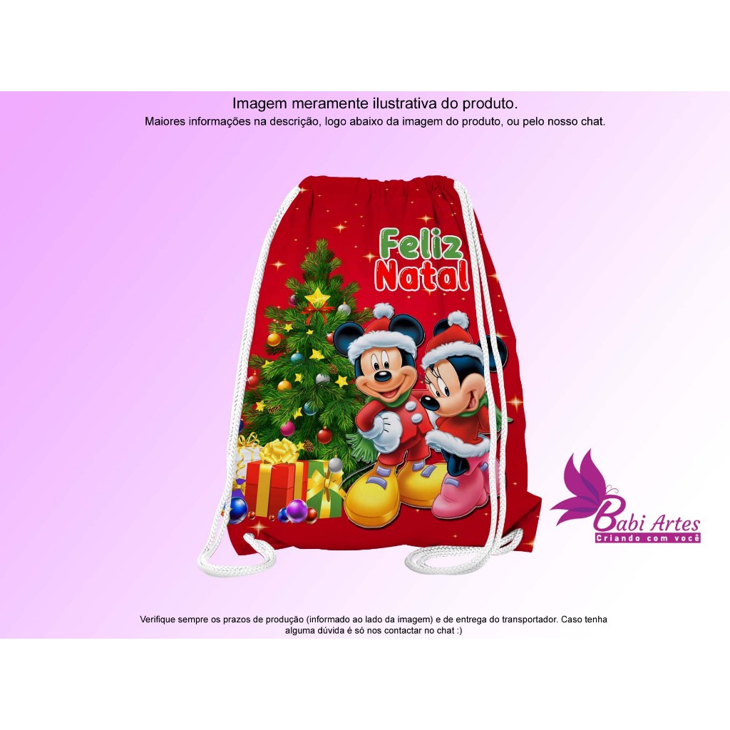 Mochilinhas Saco Personalizadas Feliz Natal Festa Aniversário Lembrancinha Saquinho Infantil