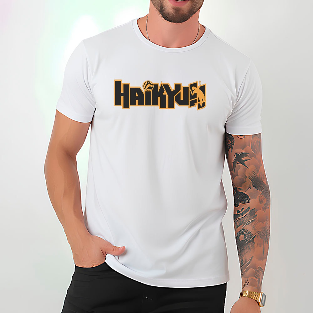 Camiseta Masculina 100% Algodão Camisa Haikyuu Vôlei Anime Otaku Treino Geek Escola Esporte Casual