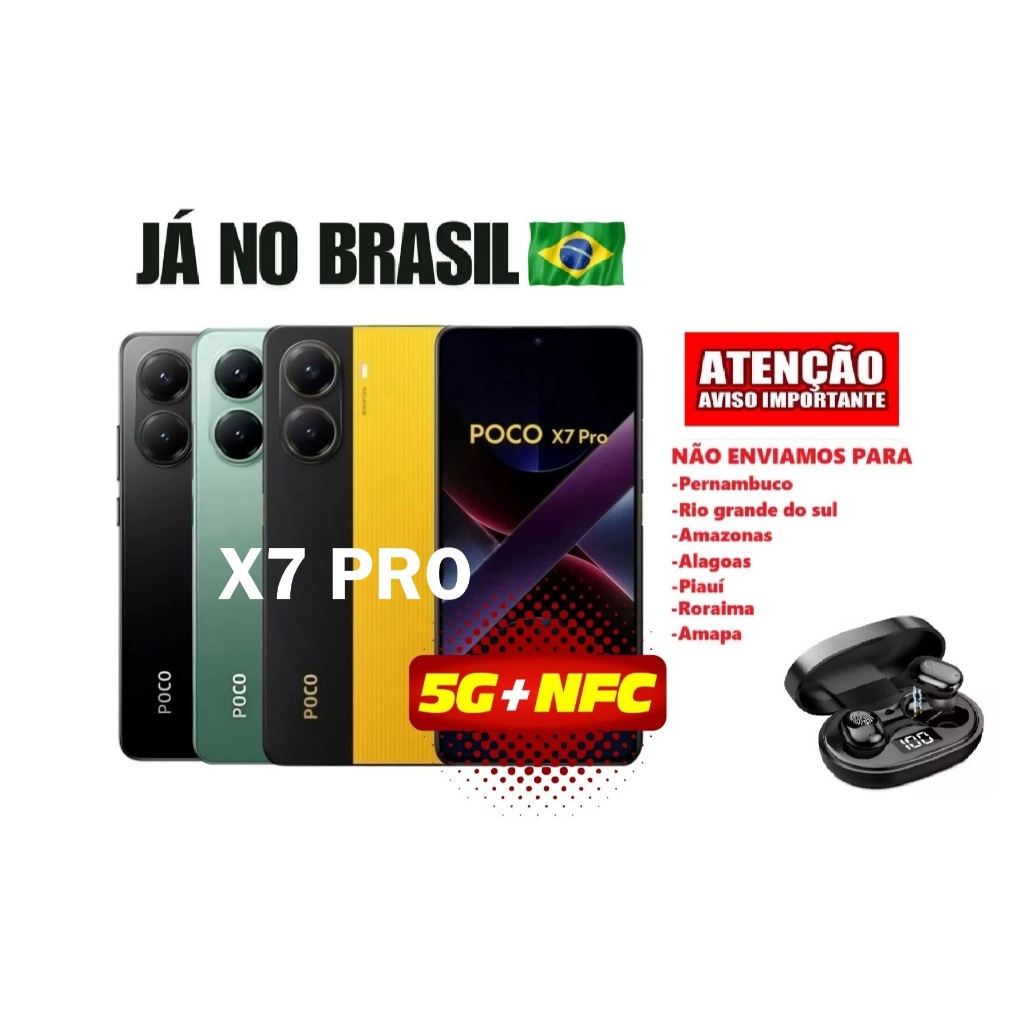 XIAOMI POCO X7 PRO 512 GB 12 RAM VERSÃO GLOBAL PRONTA ENTREGA