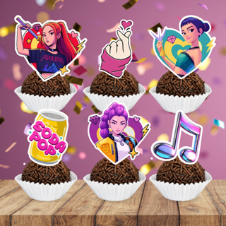 Toppers Tags Docinhos Brigadeiro Doces Guerreiras do Kpop em Oferta na Shopee