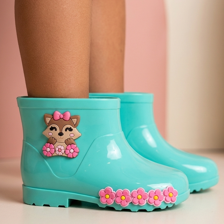 Galocha Infantil Menina Bota De Chuva Feminina Impermeavel Antiderrapante Envio Rápido