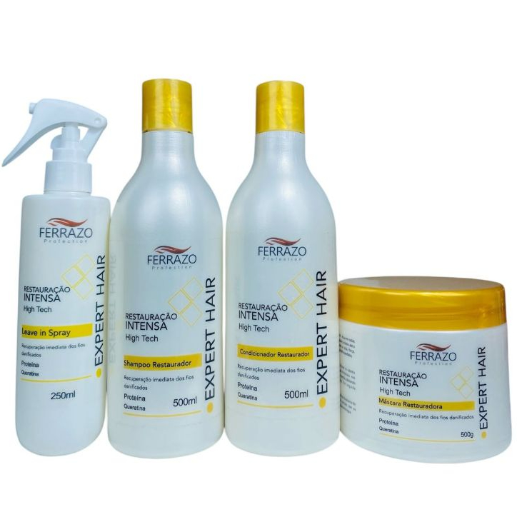 Kit Capilar Expert Hair Restauração Intensiva dos Fios 4 Passos Ferrazo Profection