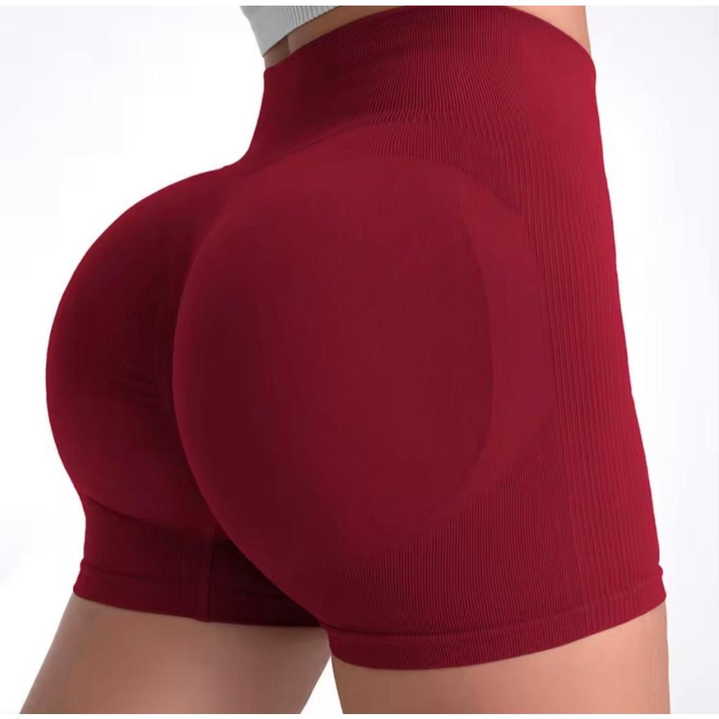 SHORT FITNESS  FEMININO ACADEMIA  CINTURA ALTA LEVANTA BUMBUM EM POLIAMIDA SEM TRANSPARÊNCIA