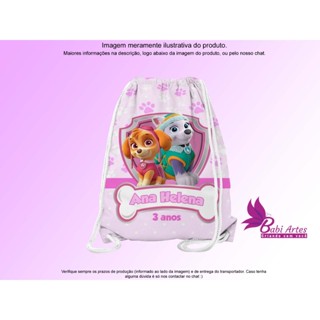 Mochilinha Personalizada Patrulha Canina  Festa Aniversário Lembrancinha Saquinho Infantil em Oferta na Shopee