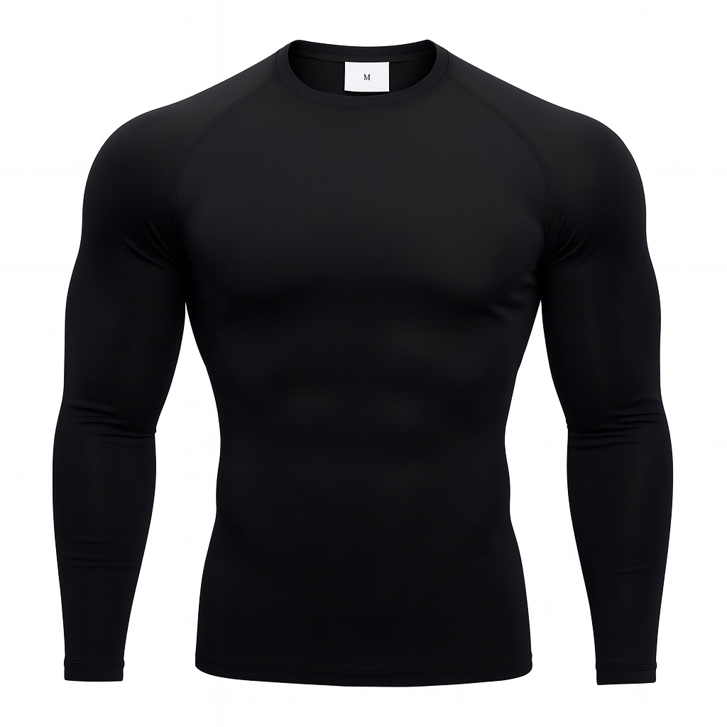 Camiseta Longa de Compressão Justa Rash Guard Jiujitsu Natação Luta Academia