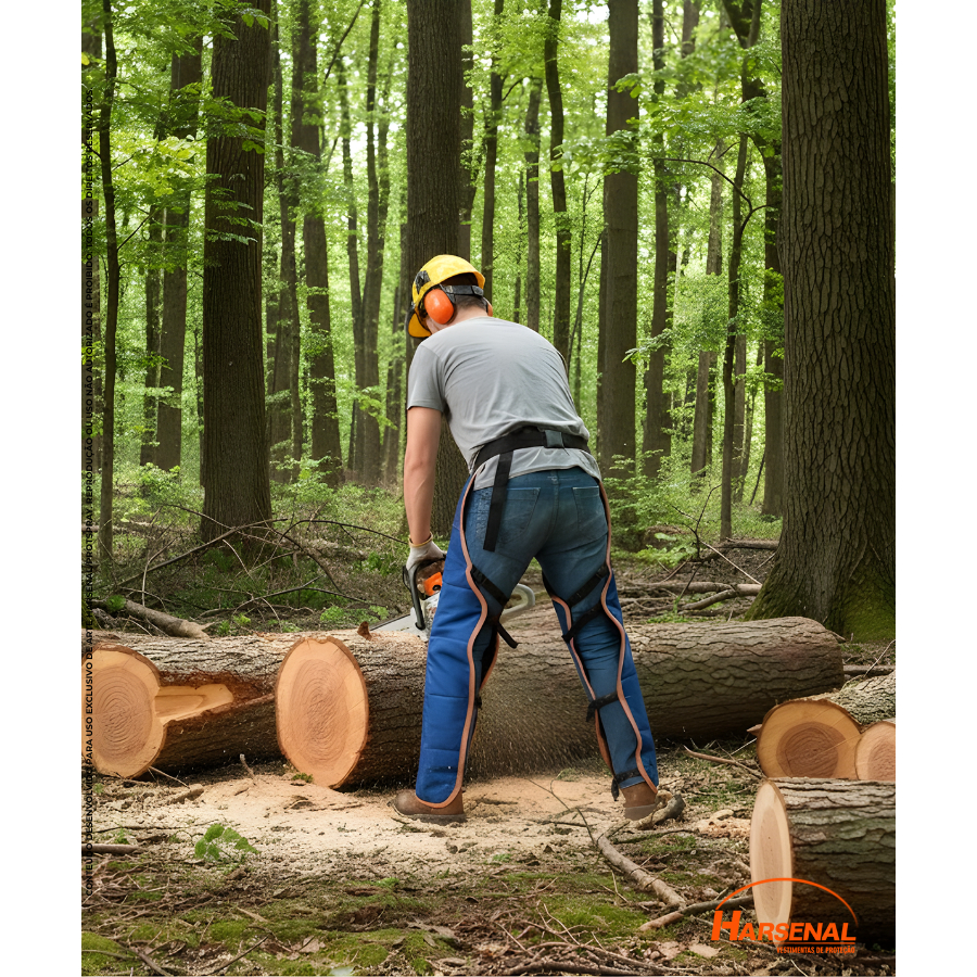 Calça Para Operador De MotossERRA Roçadeira Proteção Epi Anticorte Segurança Prot-Leg Protspray