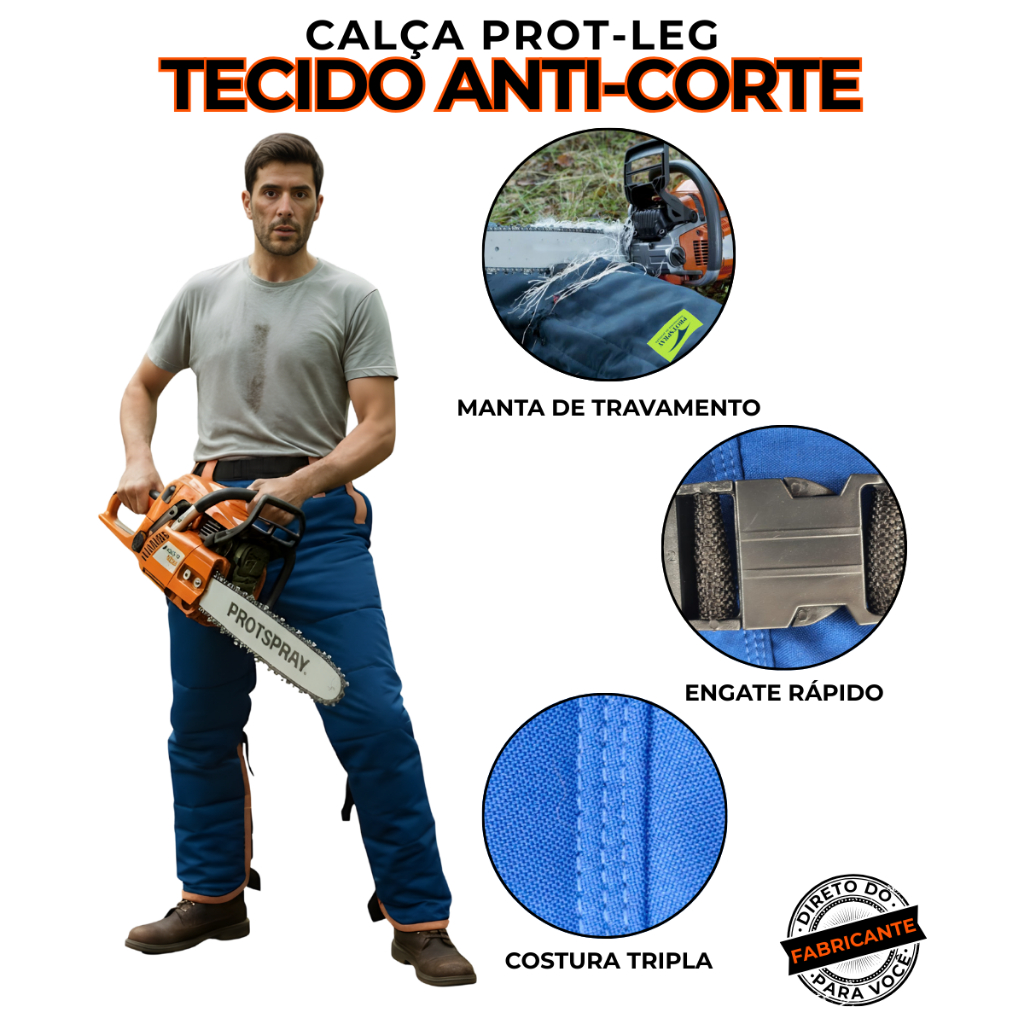 Calça de Proteção para Motosserra EPI