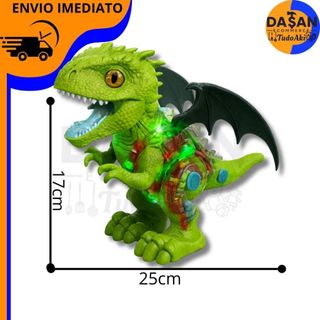 Dinossauro Rex Interativo – Solta Fumaça, Anda, Luz e Rugido