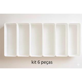 KIT 6 Organizadores Modular  Multiuso para Gavetas Armário Closet Escolar. Organize sua Casa agora !! em Oferta na Shopee