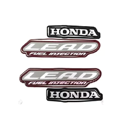 Jogo De Adesivo Faixa Lead 110 Ano 2012 Moto Vermelha