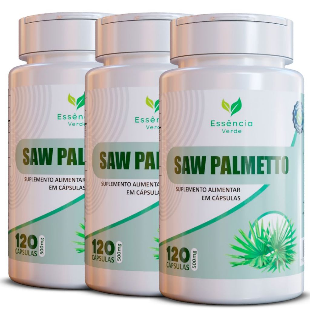 Kit Saw Palmetto (Serenoa repens) 500 mg - Saúde masculina - Saúde próstata