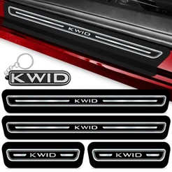 Kit Soleira Porta Kwid 2017 A 2025 Preto Cromado Chaveiro