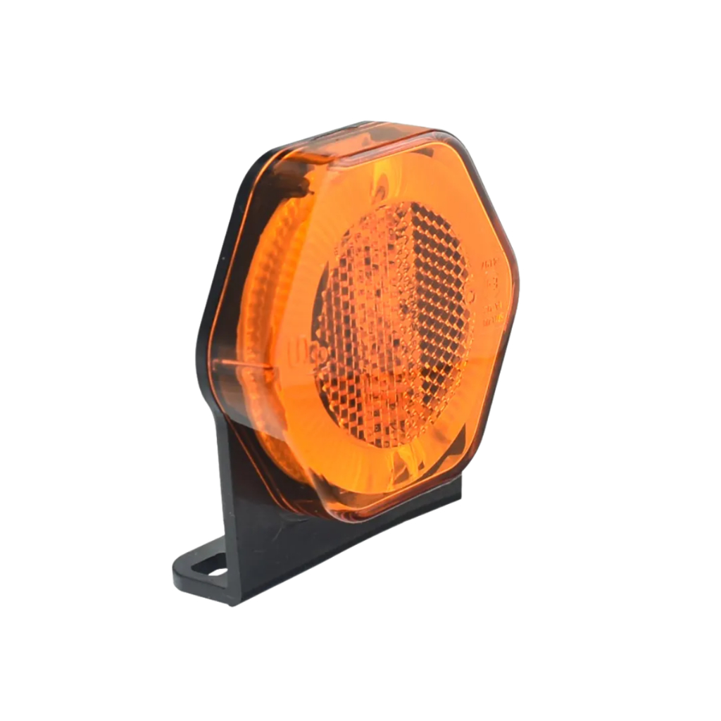 5 Lanterna Led Lateral Caminhão Carreta Reboque 65mm Com Suporte 12v 24v