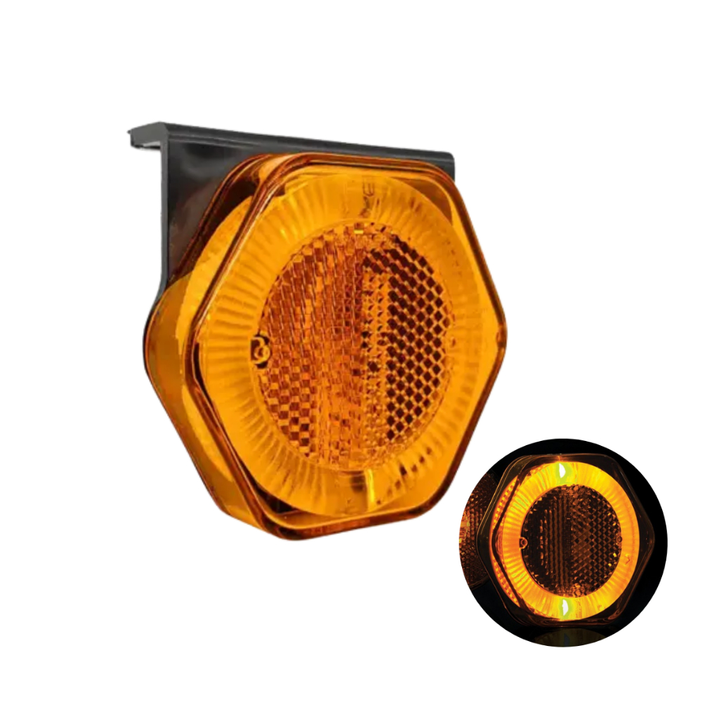 5 Lanterna Led Lateral Caminhão Carreta Reboque 65mm Com Suporte 12v 24v em Oferta na Shopee