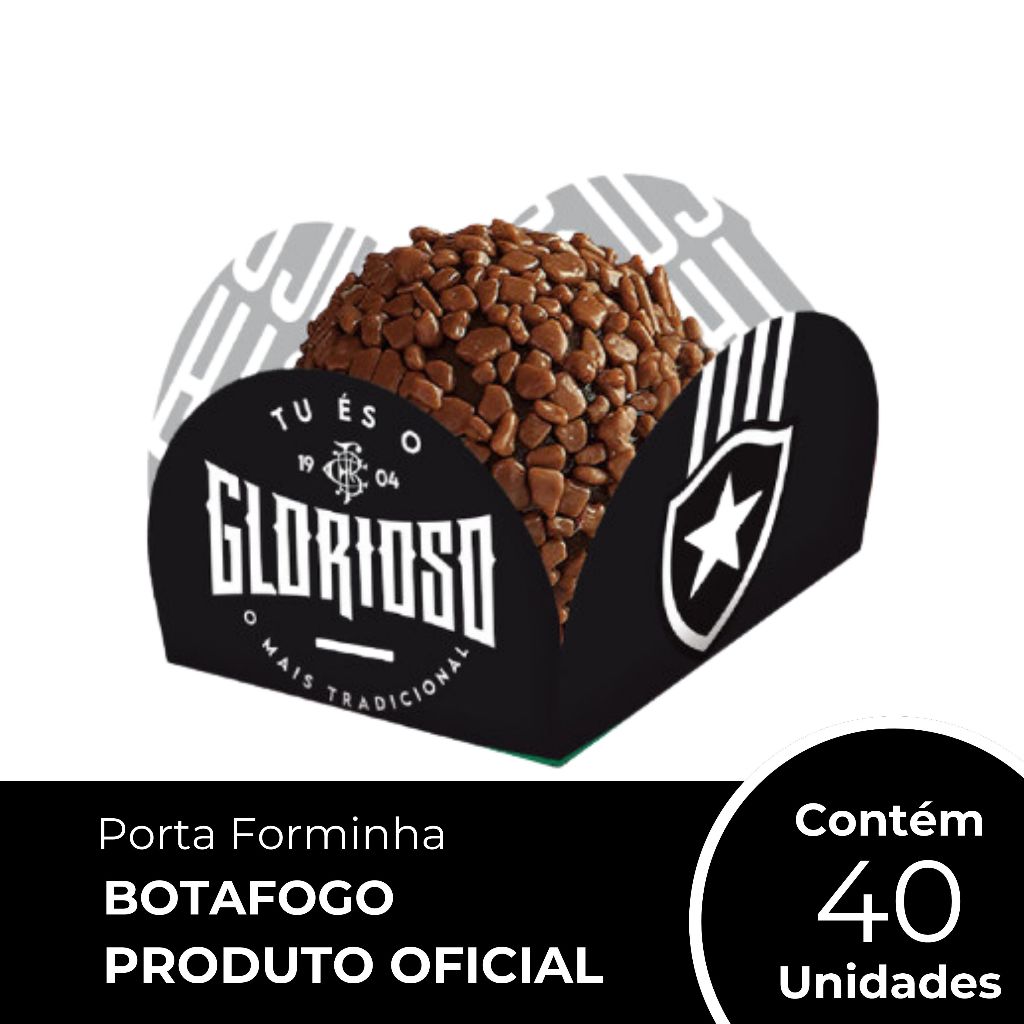 Porta Forminha Botafogo Licenciado Festcolor 40 Unidades Decoração para Doces de Festa em Oferta na Shopee