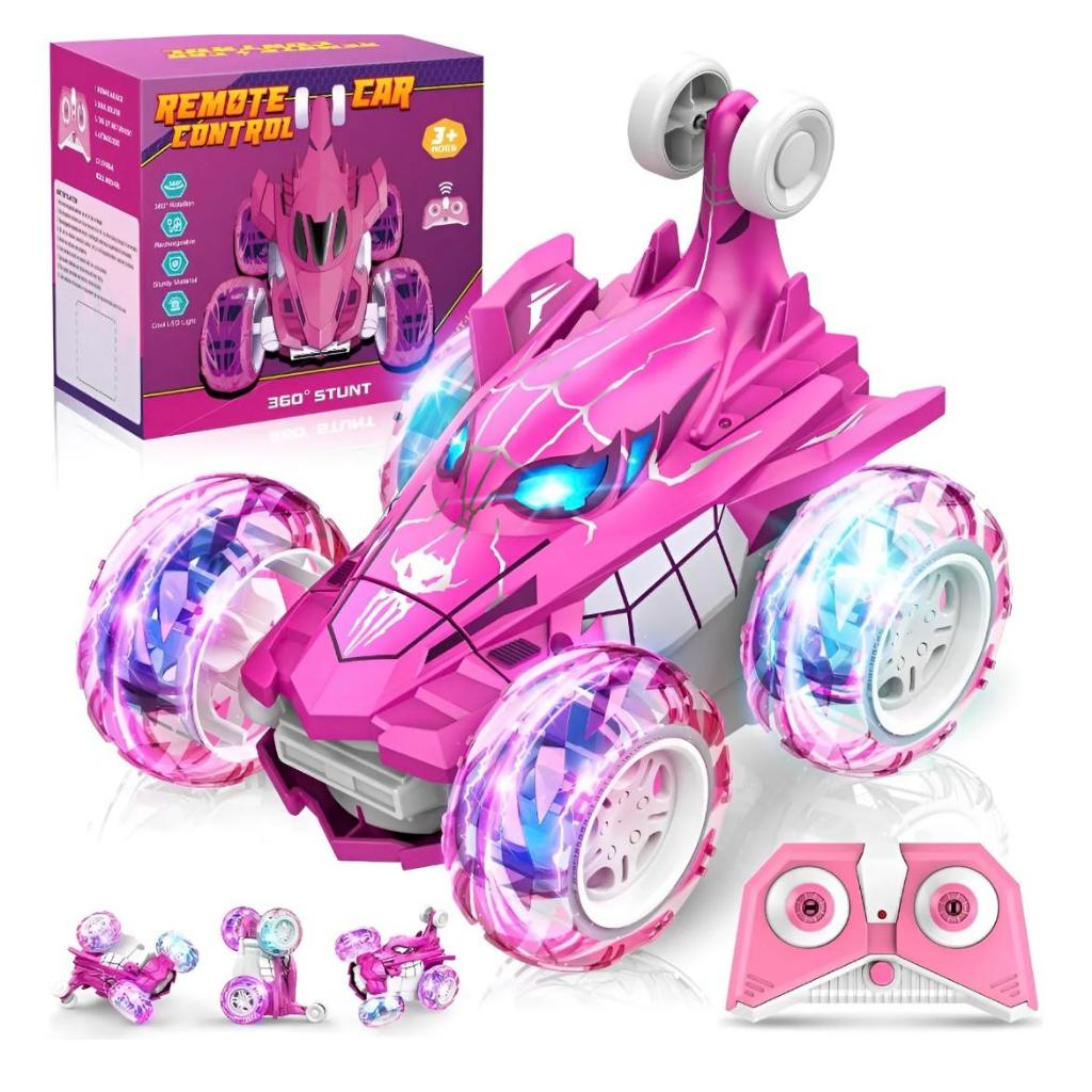 Carrinhos de controle remoto RC para Menina de 3 a 10 anos, com tecnologia 2.4Ghz, acrobacias rápidas e luzes incríveis em Oferta na Shopee
