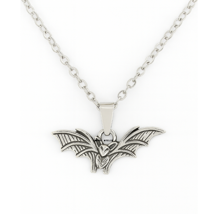 Colar pingente Morcego Fashion Punk Gótico em Oferta na Shopee