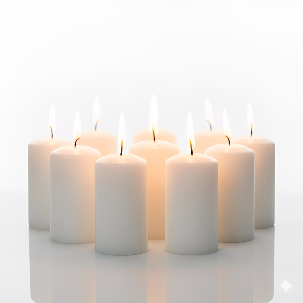 Vela Decorativa 25 uni Cilíndrica 6 Cm Decoração Casamento e Festas em Oferta na Shopee