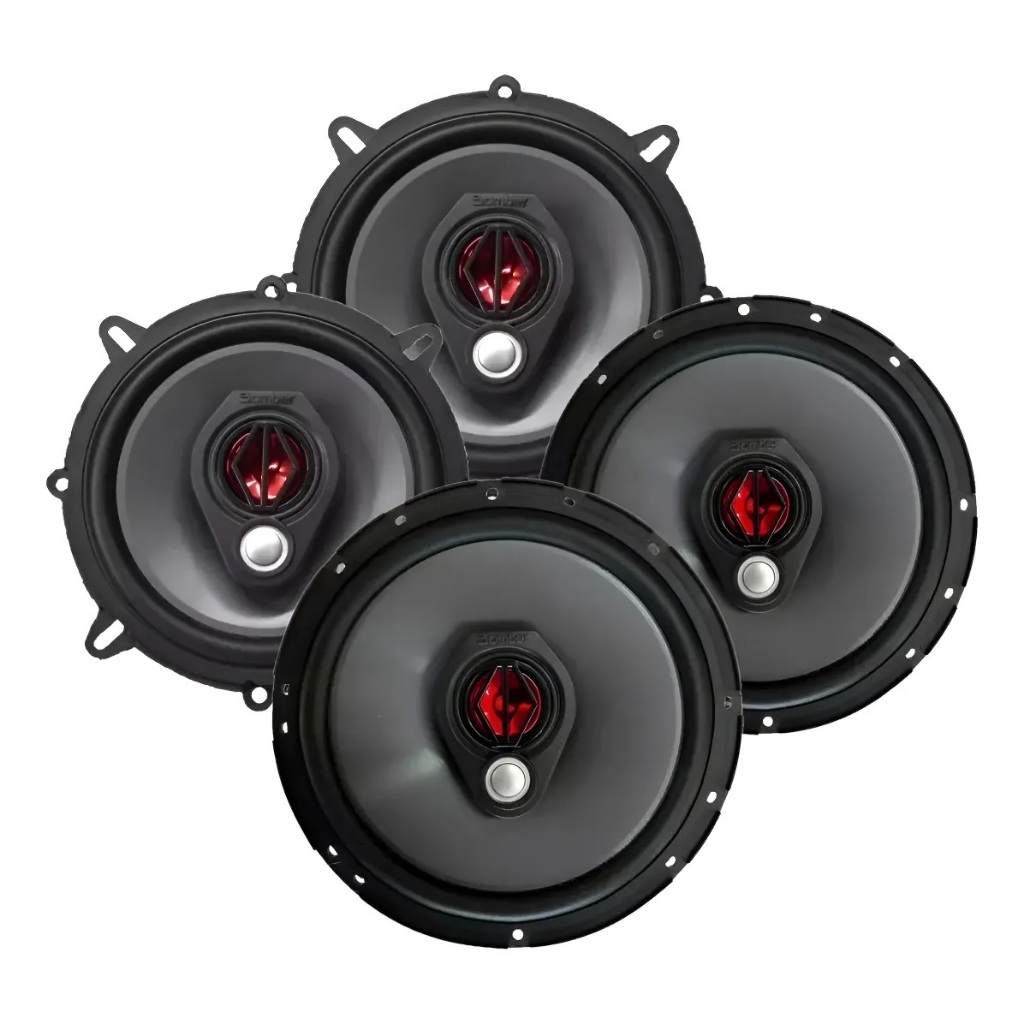 Kit Familia Alto Falantes Triaxial Bomber Palio E Weekend Preto