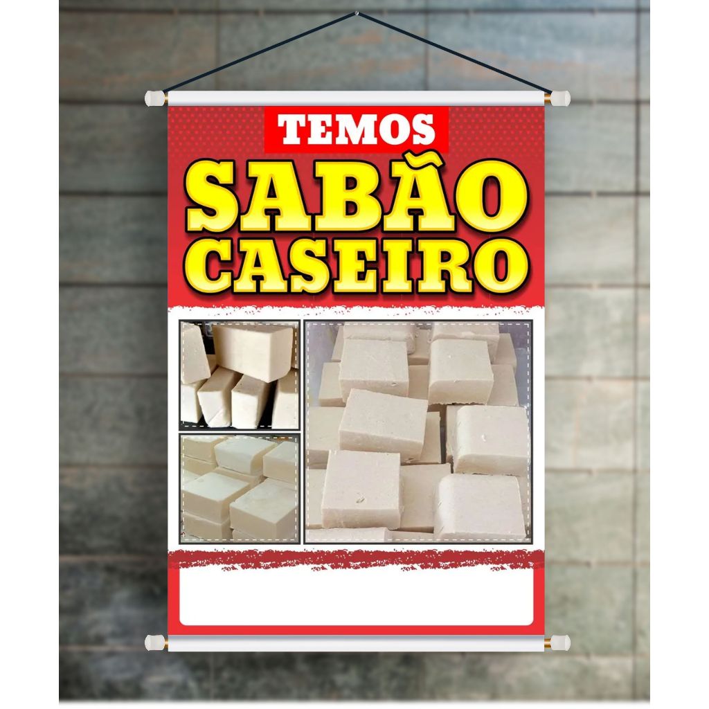 BANNER ARTE PRONTA - SABÃO CASEIRO em Oferta na Shopee