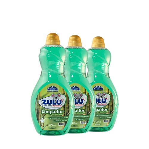 Kit 3 Limpadores Zulu Perfumes Bambu 500ml