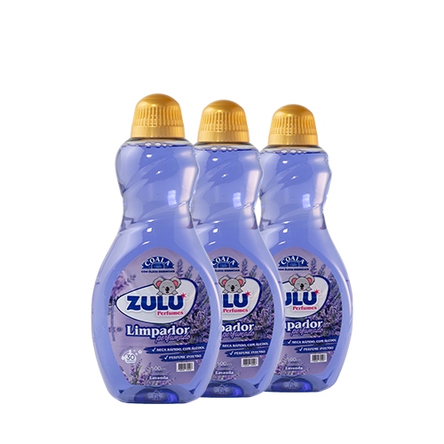 Kit 3 Limpadores Zulu Perfumes Lavanda 500ml