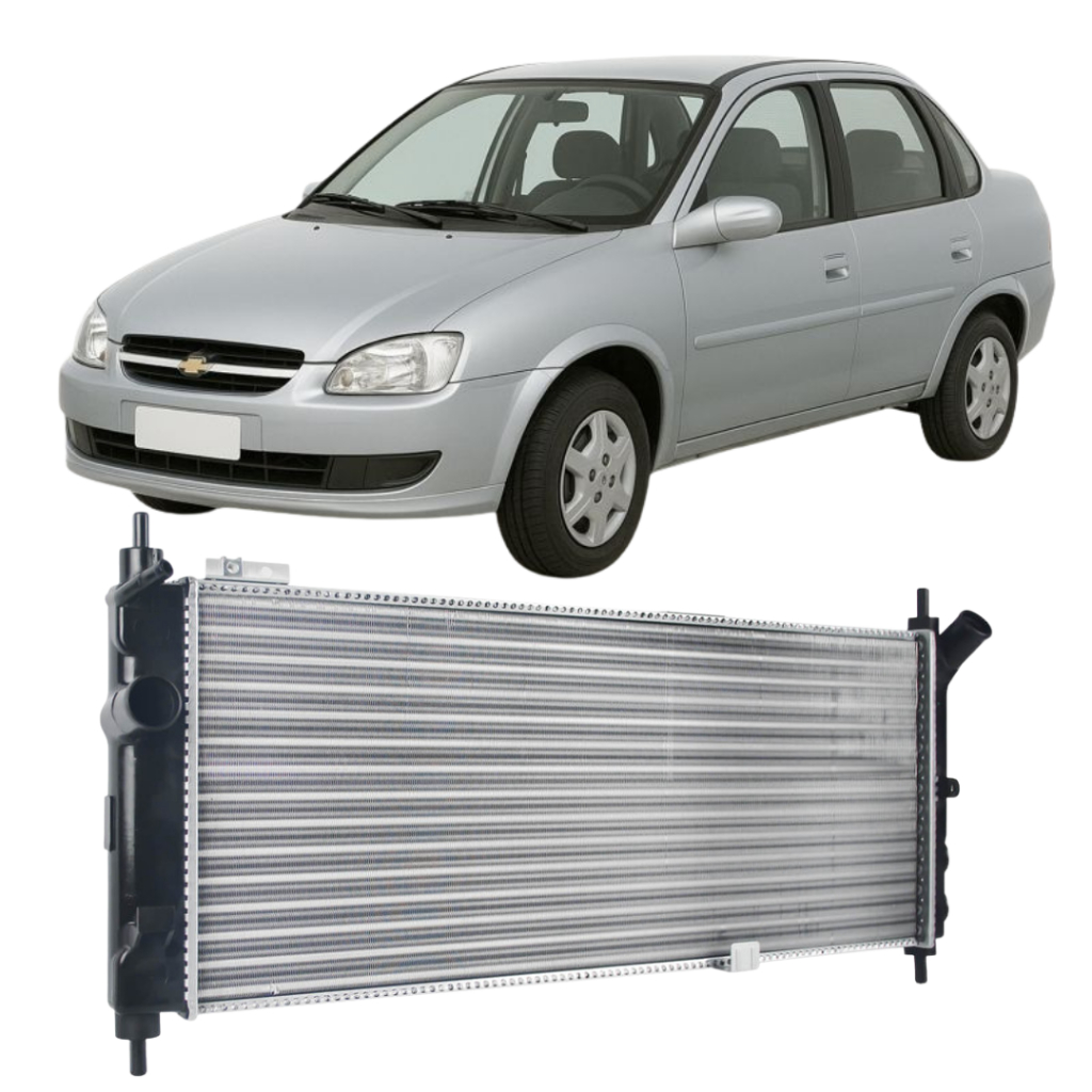 RADIADOR GM CORSA CLASSIC SEDAN HATCH PICK-UP TIGRA 1.0 1.4 1.6 C/ AR MECÂNICO 1994 A 2011