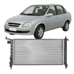 RADIADOR GM CORSA SEDAN HATCH PICK-UP 1.0 1.4 1.6 S/ AR MECÂNICO 1994 A 2007