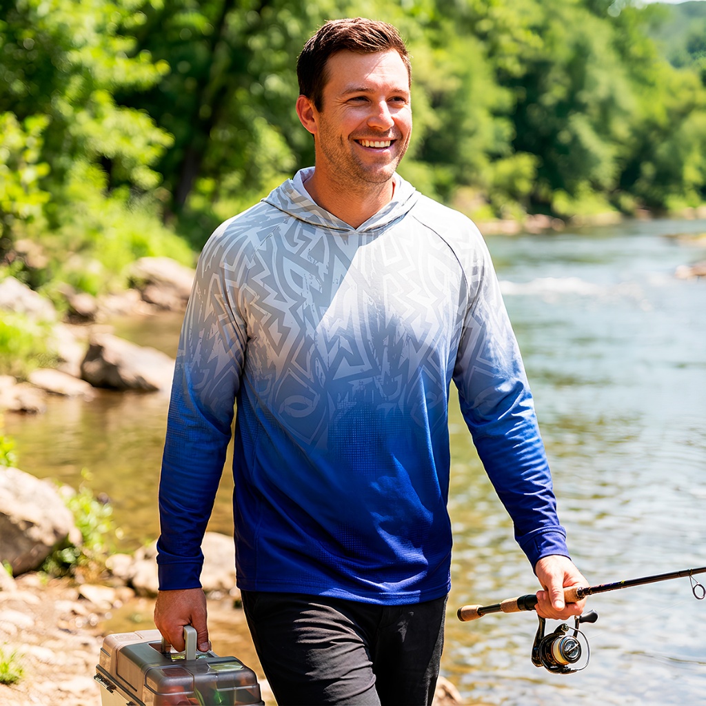 Camisa De Pesca Fx Com Capuz Proteção Uv Thermo-x R10