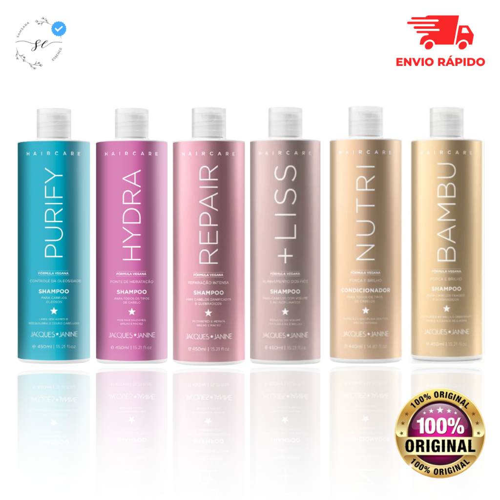 Tratamento Completo Shampoo e Condicionador Vegano Sem Sal Linha Profissional Efeito Salão em Casa em Oferta na Shopee