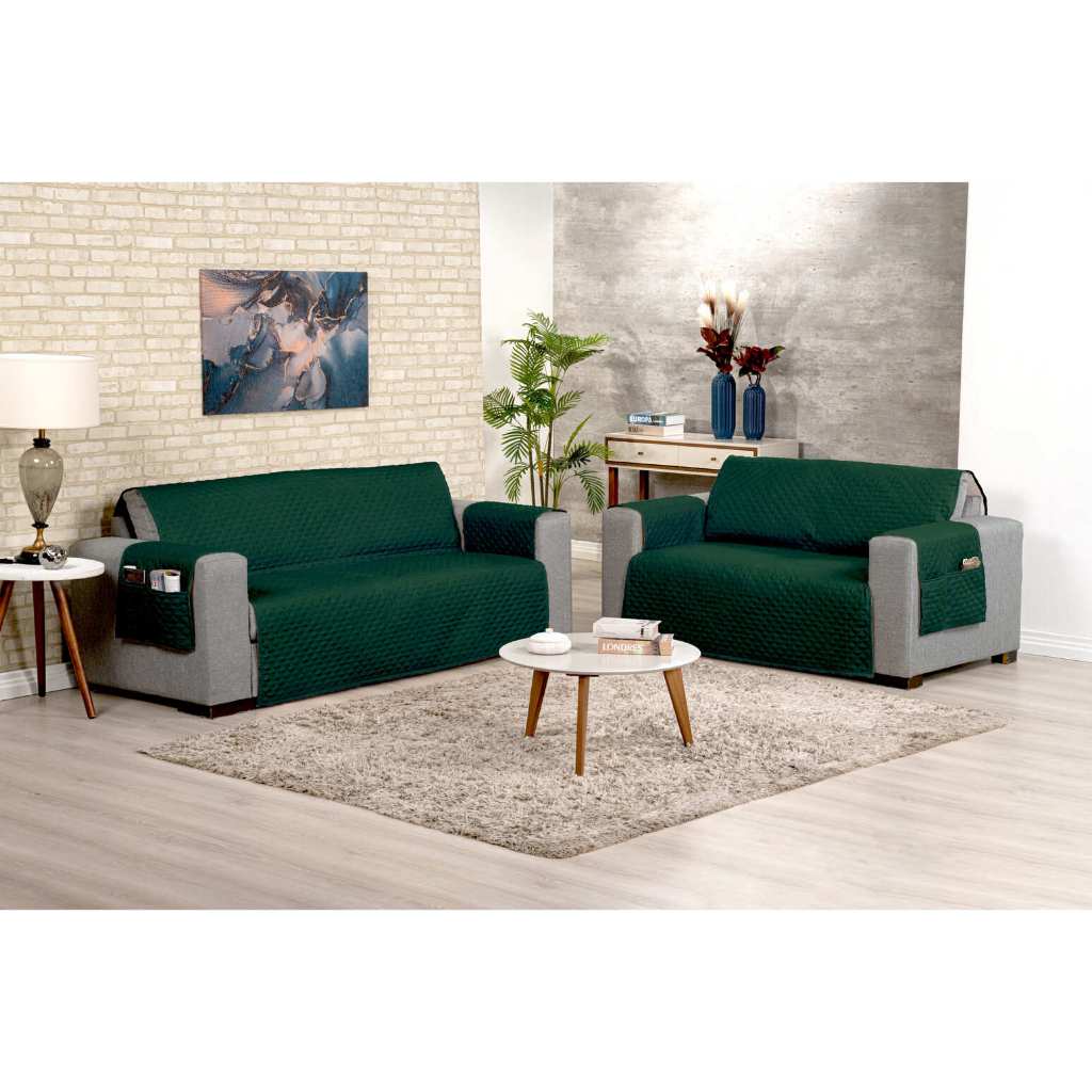 Kit Protetor P/ Sofá 2 e 3 lugares Matelado Com Bolso Cores
