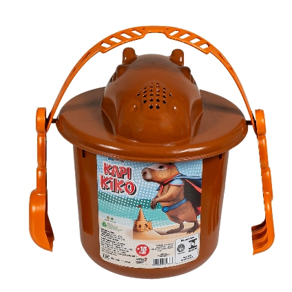 Balde Praia Infantil Capivara Kiko - Pá, Peneira, Rastelo - Certificado Inmetro