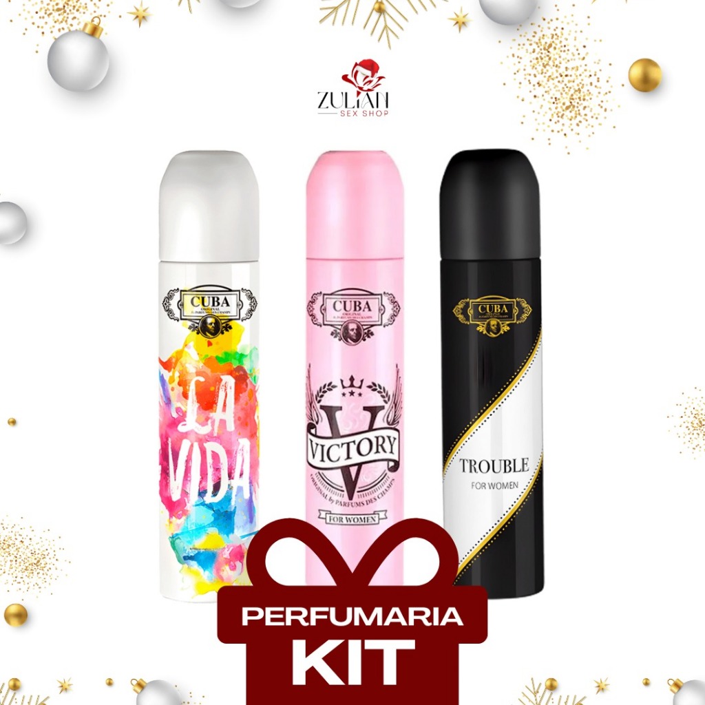 KIT : LA VIDA + VICTORY + TOUBLE - PERFUMARIA ELEGANTE E MARCANTE