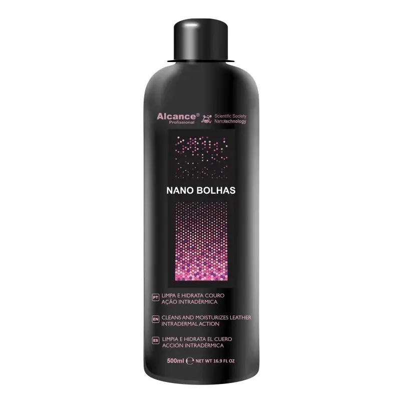 Nano Bolhas 500ml Alcance Profissional – Limpa e Hidrata Couro Acabamento Acetinado