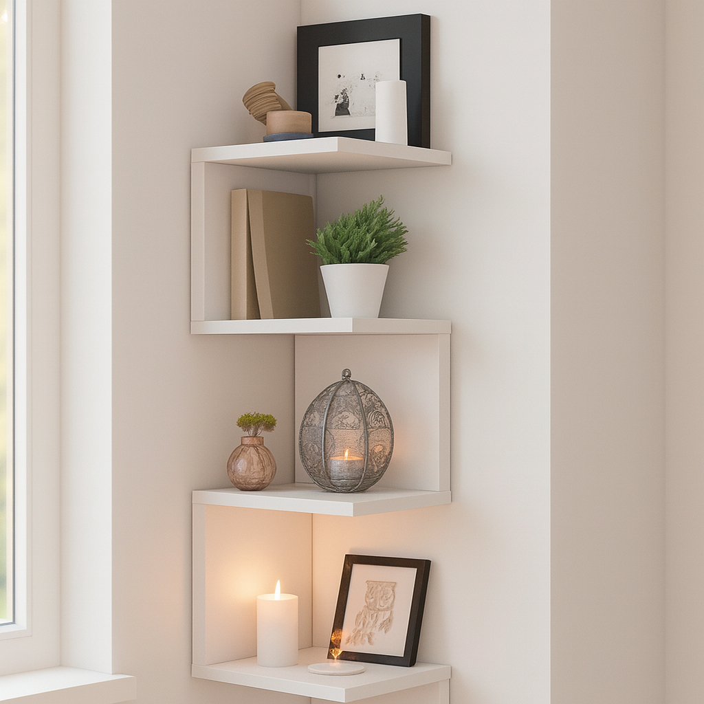 Nicho Para Quarto de Bebê 80x20cm Branco Nicho Para Sala Quarto MDF Revestido