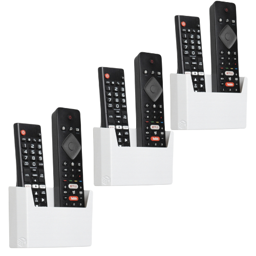 KIT 3 Suporte De Parede Porta 2 Controles Remoto Ar Tv Ventilador Universal New C3D Concept 3d Print