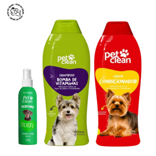 Kit Banho Higiene ShampooBomba de vitaminas Creme Condicionador Perfume Pet Shop para Cachorro e Gato Pet Clean em Oferta na Shopee