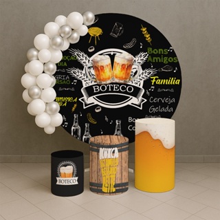 Kit Capas Painel Cilindros Cerveja  Boteco Churrasco Festa Aniversario REF 172 em Oferta na Shopee